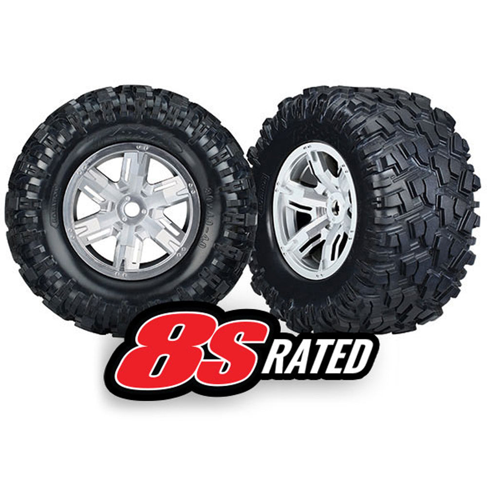 TRA7772R 7772R Maxx AT Tires, X-Maxx Wheels, Satin Chrome