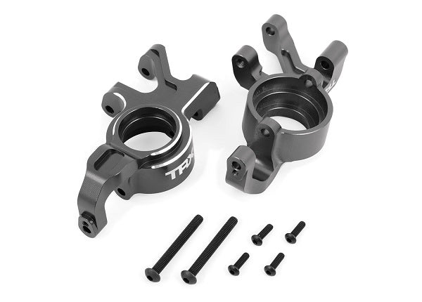 TRA7836-GRAY 7836-GRAY Aluminum Steering Blocks, Left/Right, Gray