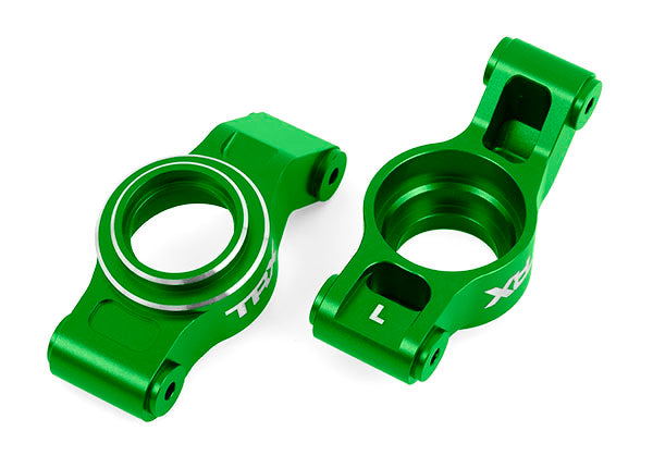 TRA7852-GRN 7852-GRN Aluminum Caster Blocks (C-Hubs), Left/Right, Green