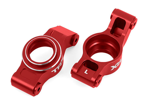 TRA7852-RED 7852-RED Aluminum Caster Blocks (C-Hubs), Left/Right, Red