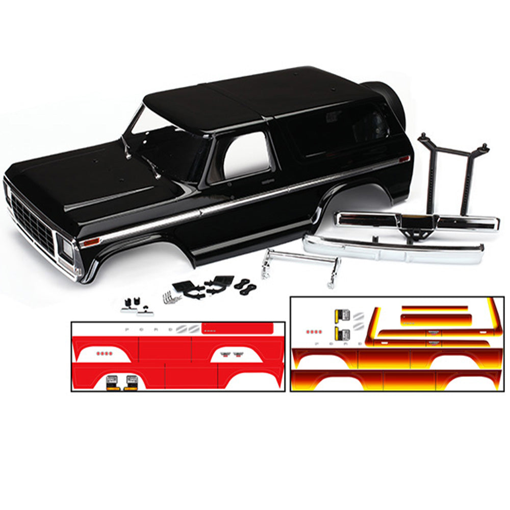 TRA8010X 8010X TRX-4 1979 Ford Bronco Body, Black & Bumpers