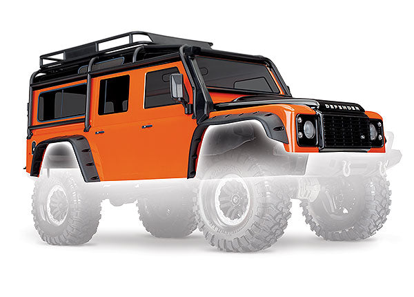 TRA8011A 8011A TRX-4 Land Rover Defender Body Complete, Orange