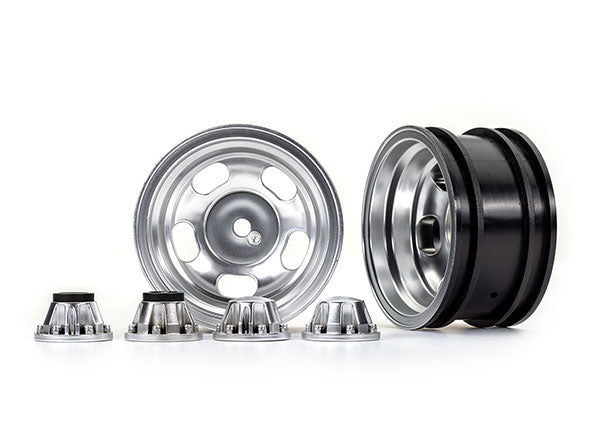 TRA8158 8158 2.2" Wheels (2) w/ Center Caps (4), Satin Chrome