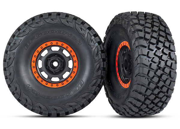 TRA8472 8472 Baja KR3 Tires, Desert Racer Wheels, Black/Orange