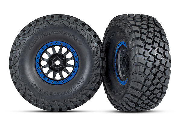 TRA8474X 8474X UDR BFGoodrich KR3 Tires on 101 Method Wheels F/R, Black/Blue