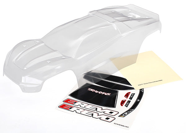 TRA8611 8611 E-Revo VXL Pre-Cut Body, Clear