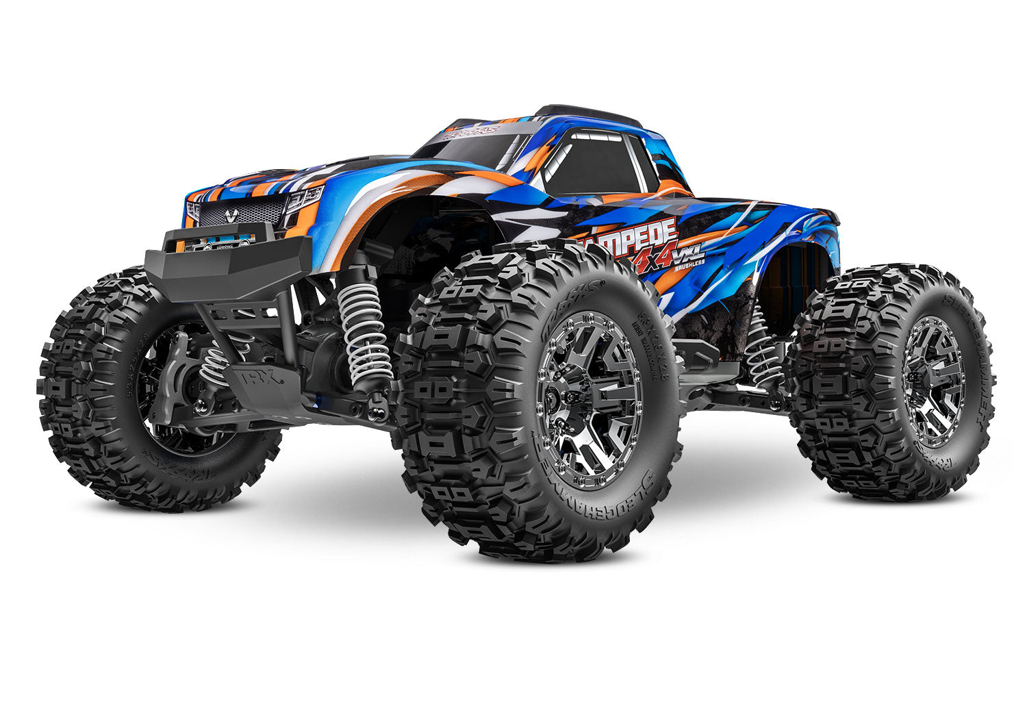 TRA90376-4-ORNG 90376-4-ORNG Stampede VXL 1/10 4X4 Monster Truck RTR, Orange