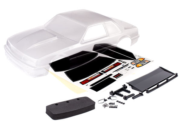 TRA9421 9421 Ford Mustang Fox Body, Clear/Unpainted