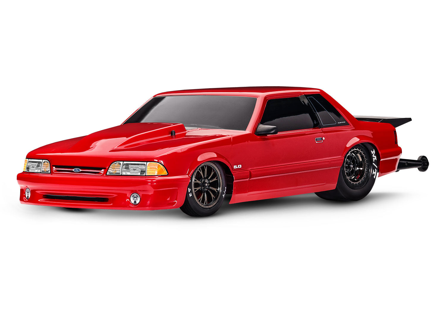 TRA94346-74-RED 94346-74-RED Drag Slash HD Ford Mustang 1/10 RWD Drag Car RTR, Red