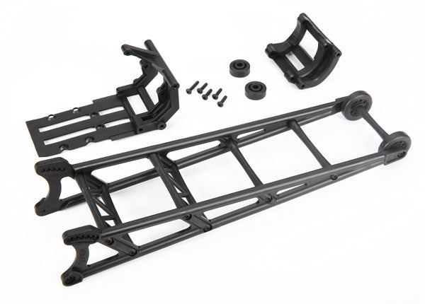 TRA9460 9460 Wheelie bar, black (assembled)/ wheelie bar mount