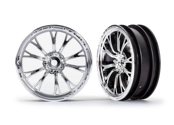 TRA9472R 9472R Weld Racing Drag Wheels, Front, Chrome (2)