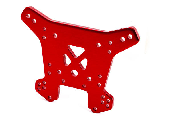 TRA9538R 9538R Rear Aluminum Shock Tower, Red