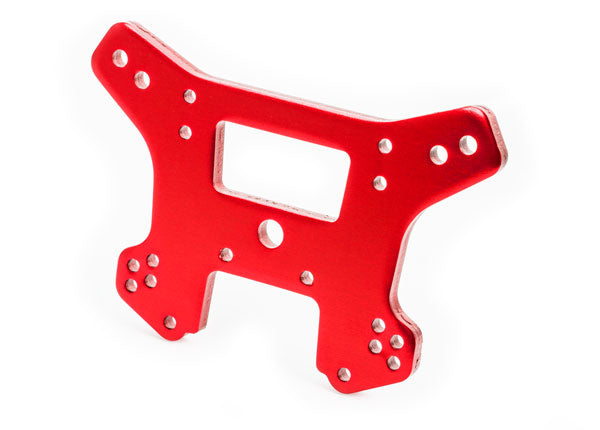 TRA9539R 9539R Front Aluminum Shock Tower, Red