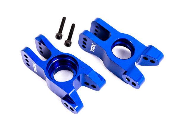TRA9552X 9552X Left & Right Aluminum Stub Axle Carriers, Blue