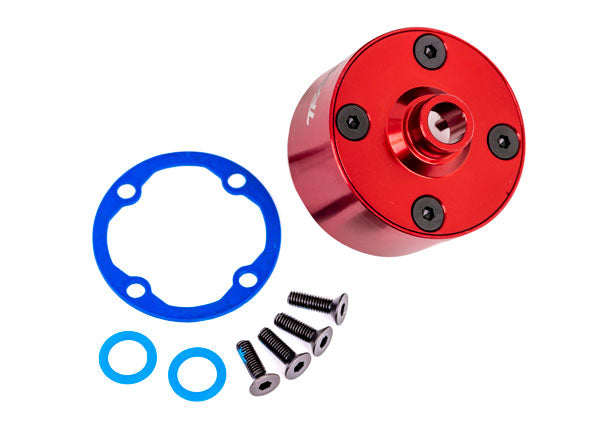TRA9581R 9581R Aluminum Differential Carrier, Red