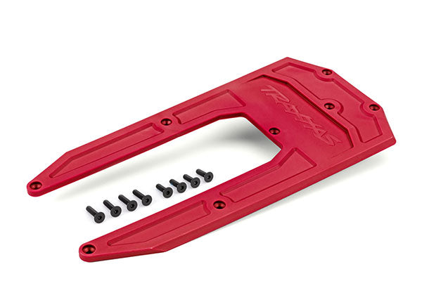TRA9623R 9623R Aluminum Chassis Skidplate, Red
