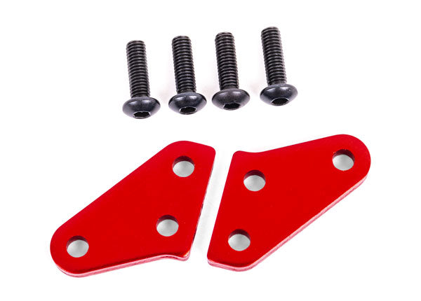 TRA9636R 9636R Aluminum Steering Block Arms (2), Red