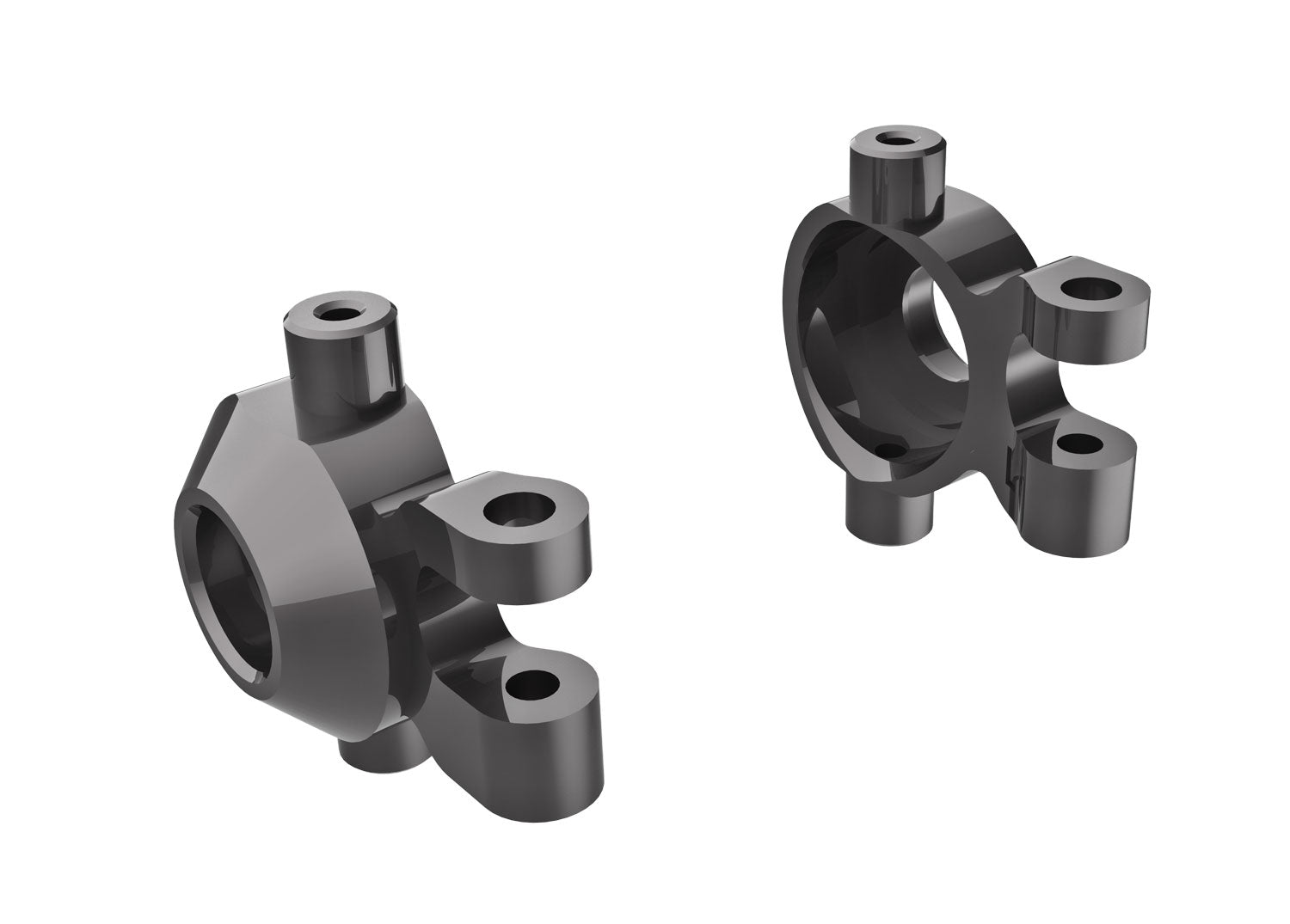 TRA9737-GRAY 9737-GRAY Steering Blocks w/ 2.5x12mm BCS & 2x6mm SS, Gray