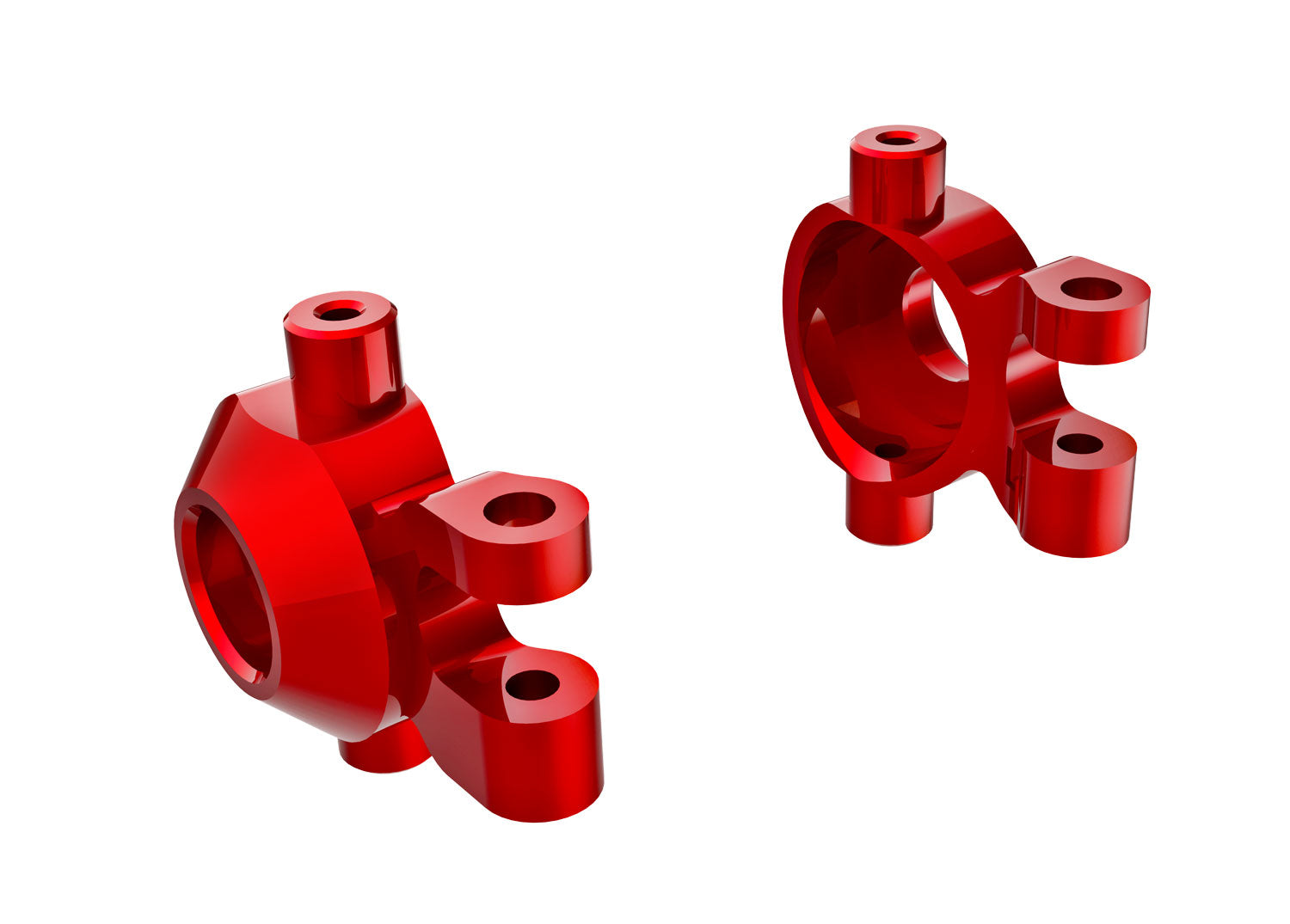 TRA9737-RED 9737-RED Steering Blocks w/ 2.5x12mm BCS & 2x6mm SS, Red