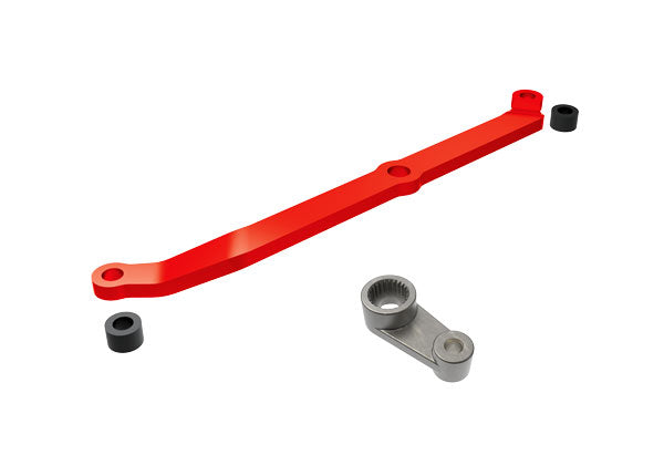 TRA9748-RED 9748-RED Aluminum Steering Link, Red