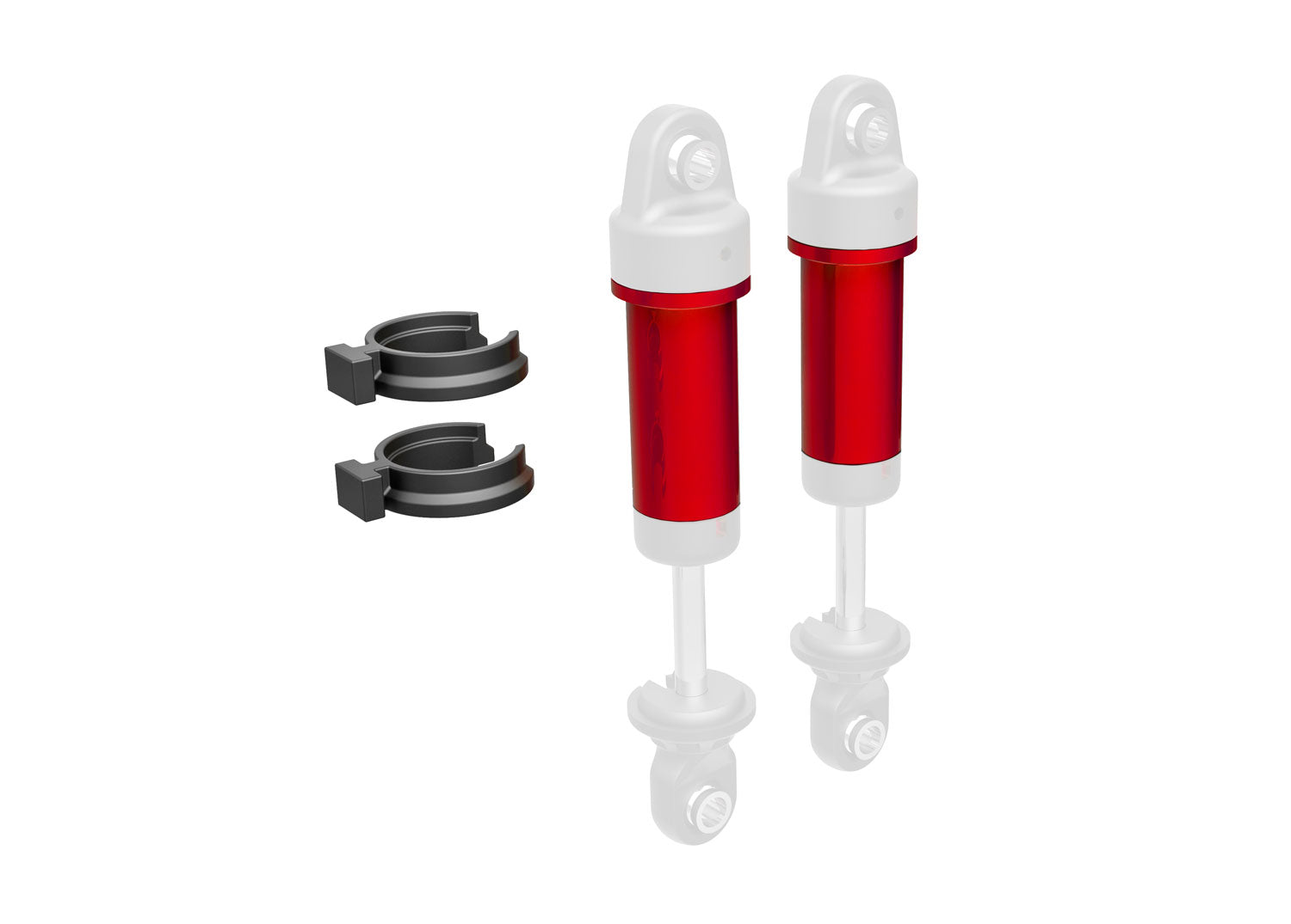 TRA9763-RED 9763-RED GTM Aluminum Shock Body, Red
