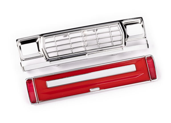 TRA9819-RED 9819-RED Front Grille & Tailgate Panel, Red