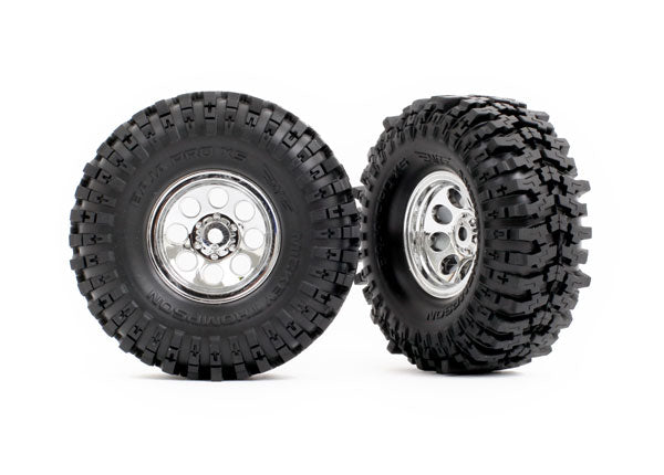 TRA9873 9873 2.4x1.0" Tires & 1.0" Wheels, Chrome (2)