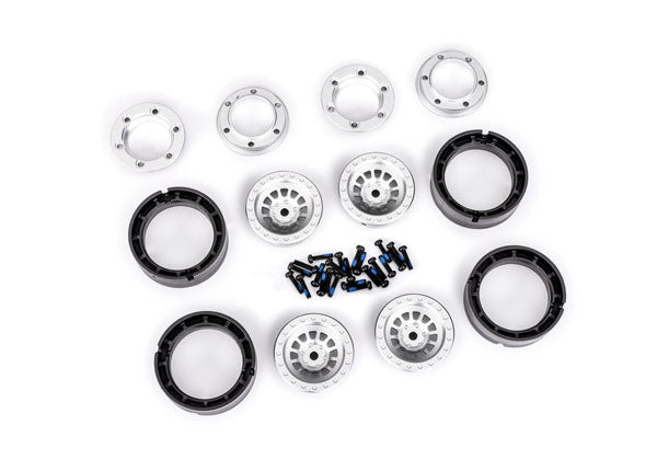 TRA9881-SLVR 9881-SLVR TRX-4M 1.0" Aluminum Beadlock Wheels, Silver (4)