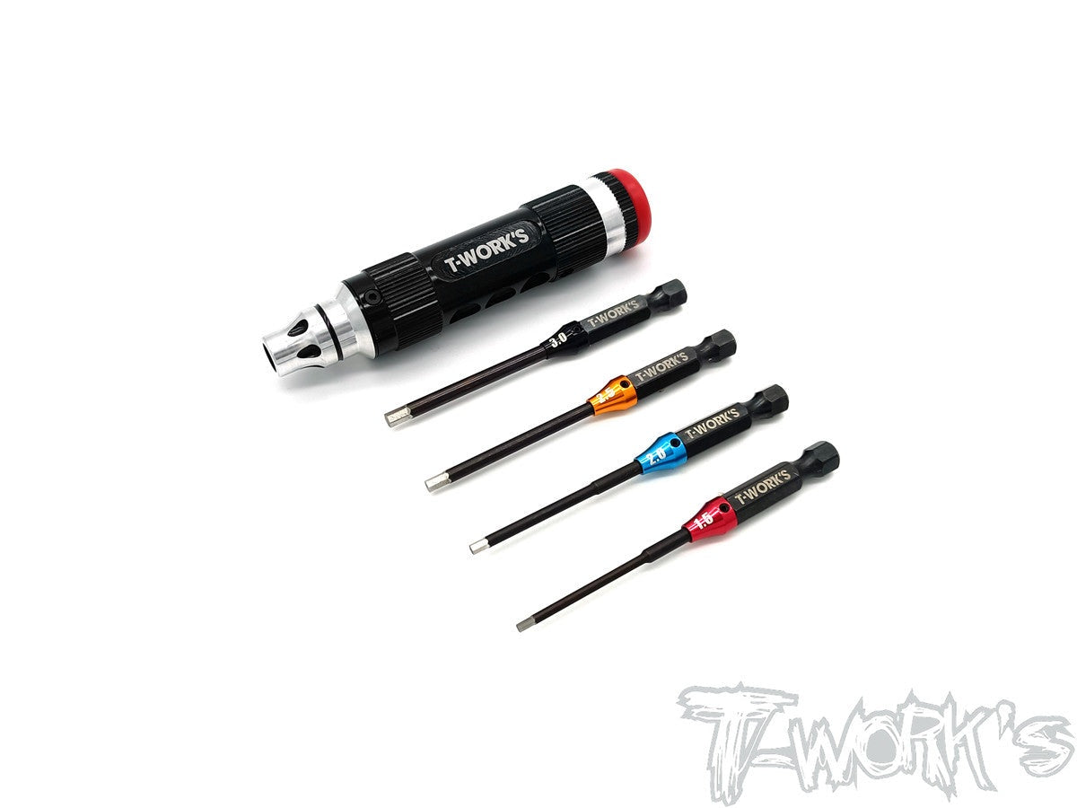 TWKTT-081 TT-081 Multi-Function Hex Tool Kit, 1.5, 2.0, 2.5, 3.0mm Bits w/ Handle