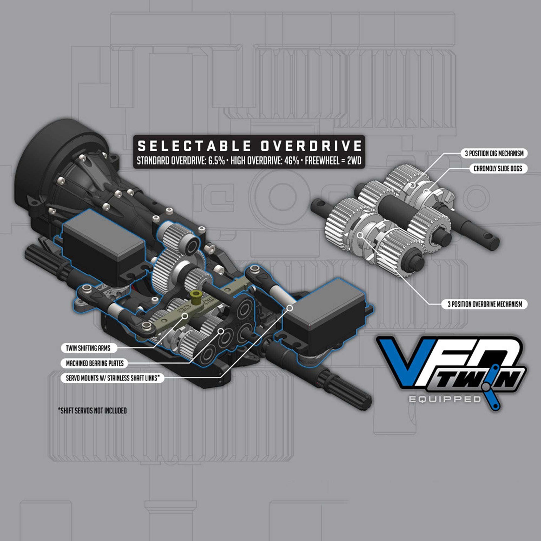 VS4-10 Phoenix Portal 1/10 4X4 Crawler RTR, Falken