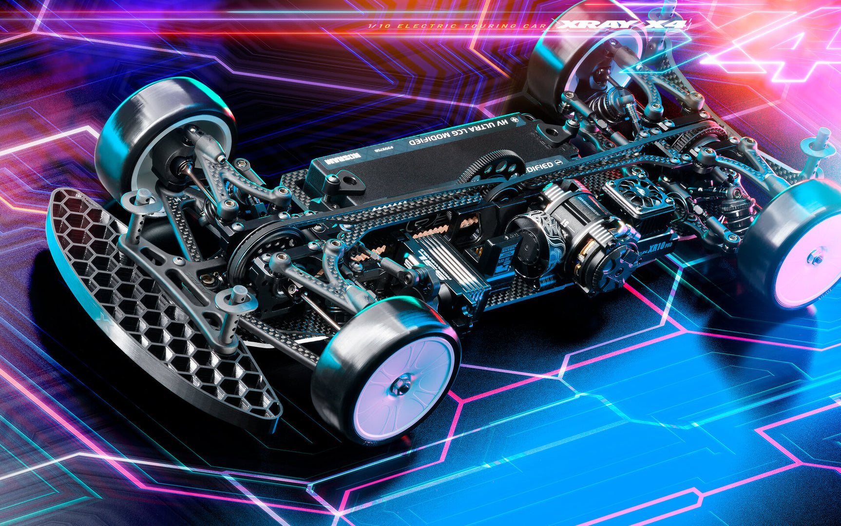 XRA300041 300041 X4'25 1/10 4WD Touring Car Kit, Aluminum Flex Edition