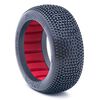 AKA 14117SR Impact 1/8 Truggy Tires w/ Red Inserts, Soft (2)