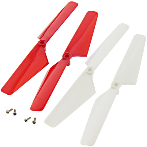 Traxxas LaTrax Alias Quadcopter 2 Red & 2 White Rotor Blades & Screws