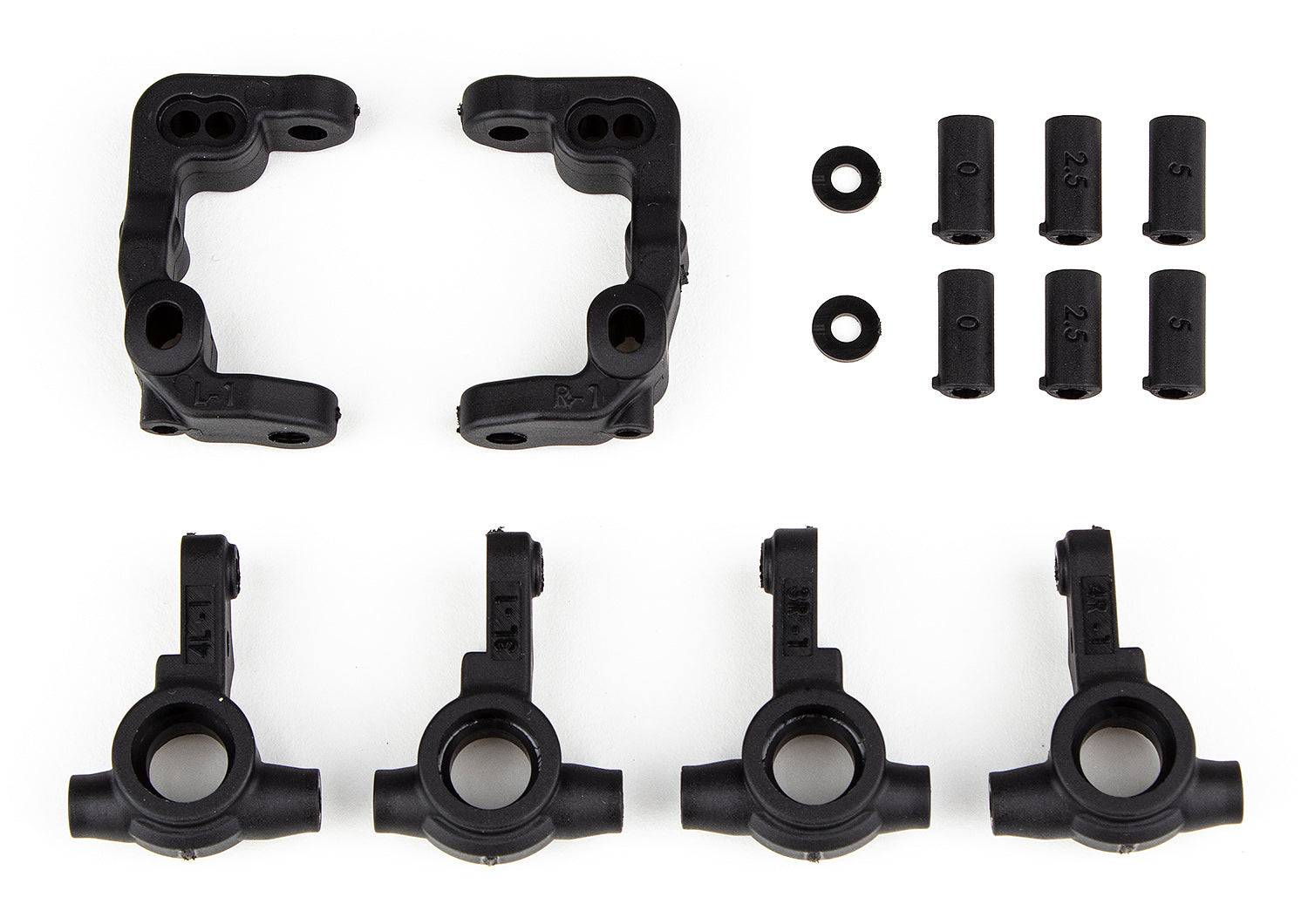 ASC91901 91901 RC10B6.4 -1mm Scrub Caster & Steering Blocks