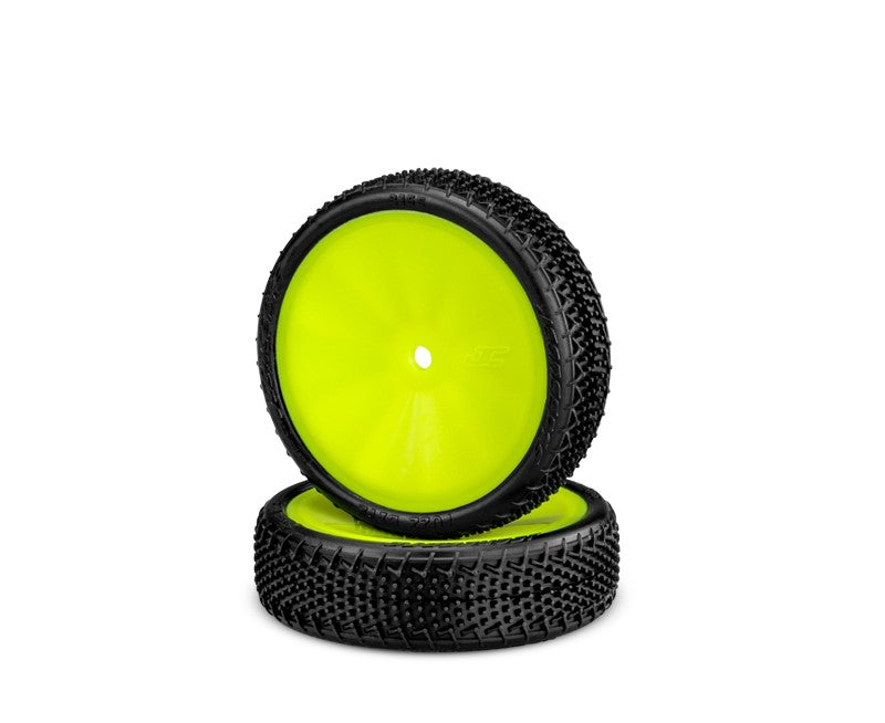 JCO3165-201011 3165-201011 Fuzz Bite 2WD Buggy Front Tires, Pink Comp, Yellow Wheel (2)