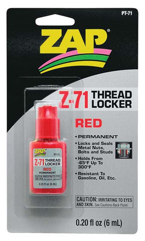 Zap Adhesives PT-71 Red Thread Locker .20 oz