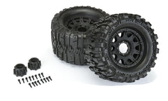 Pro-Line 10155-10 Trencher HP 3.8" AT Belted Tires, Raid Black Wheels
