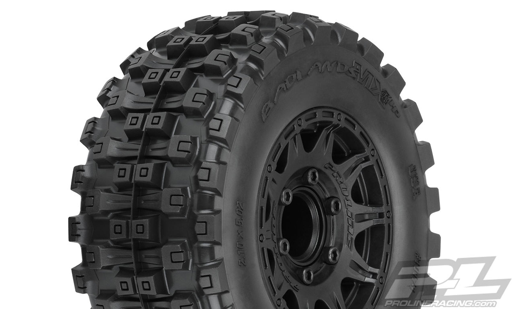 Badlands MX28 Belted Tires, Raid Black Wheels