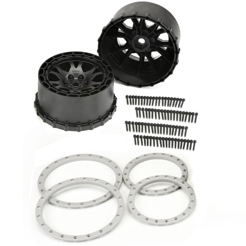 PRO2763-03 2763-03 Impulse Pro-Loc Black Wheels, Gray Rings, X-Maxx