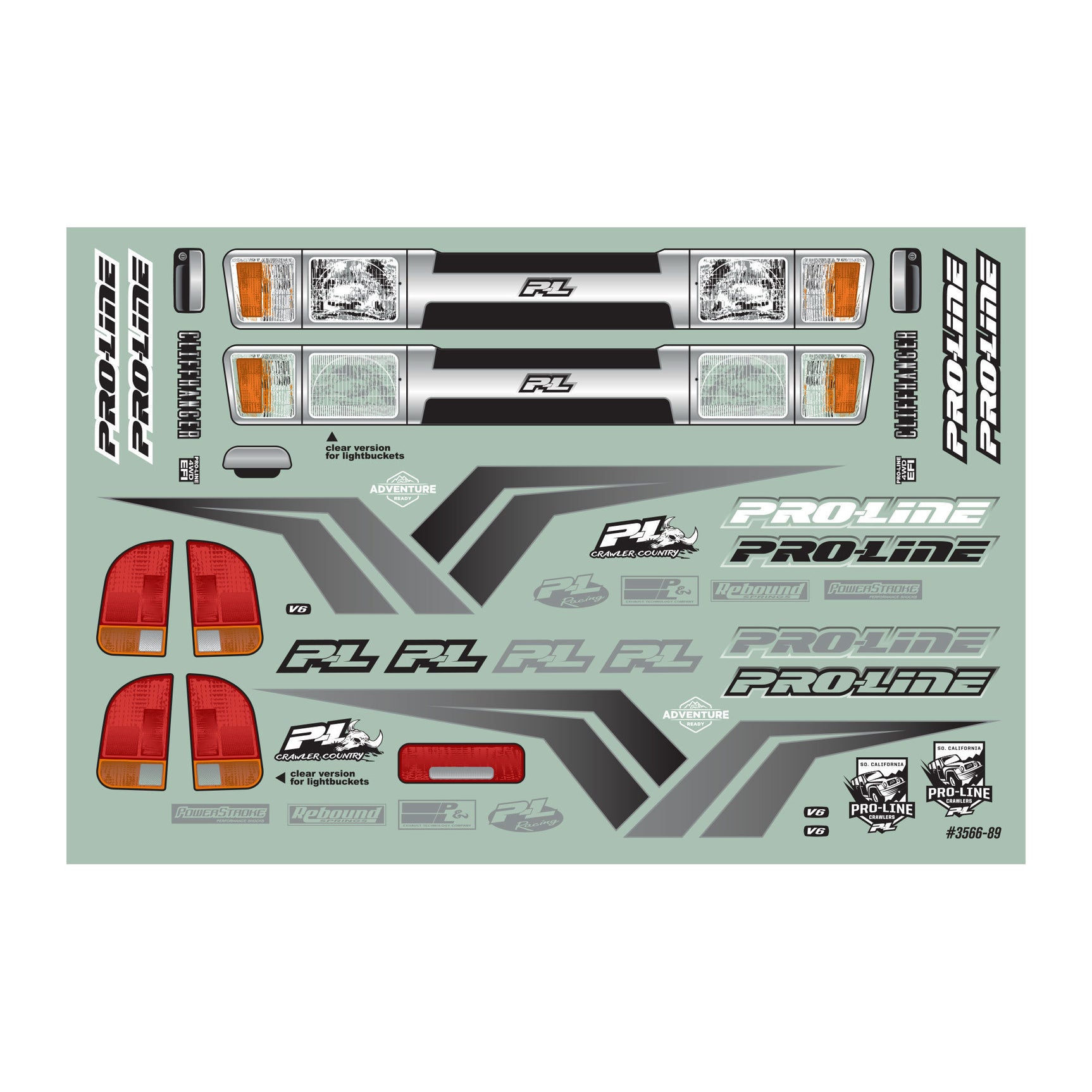 Cliffhanger HP Body, 12.3" WB Crawlers, Clear