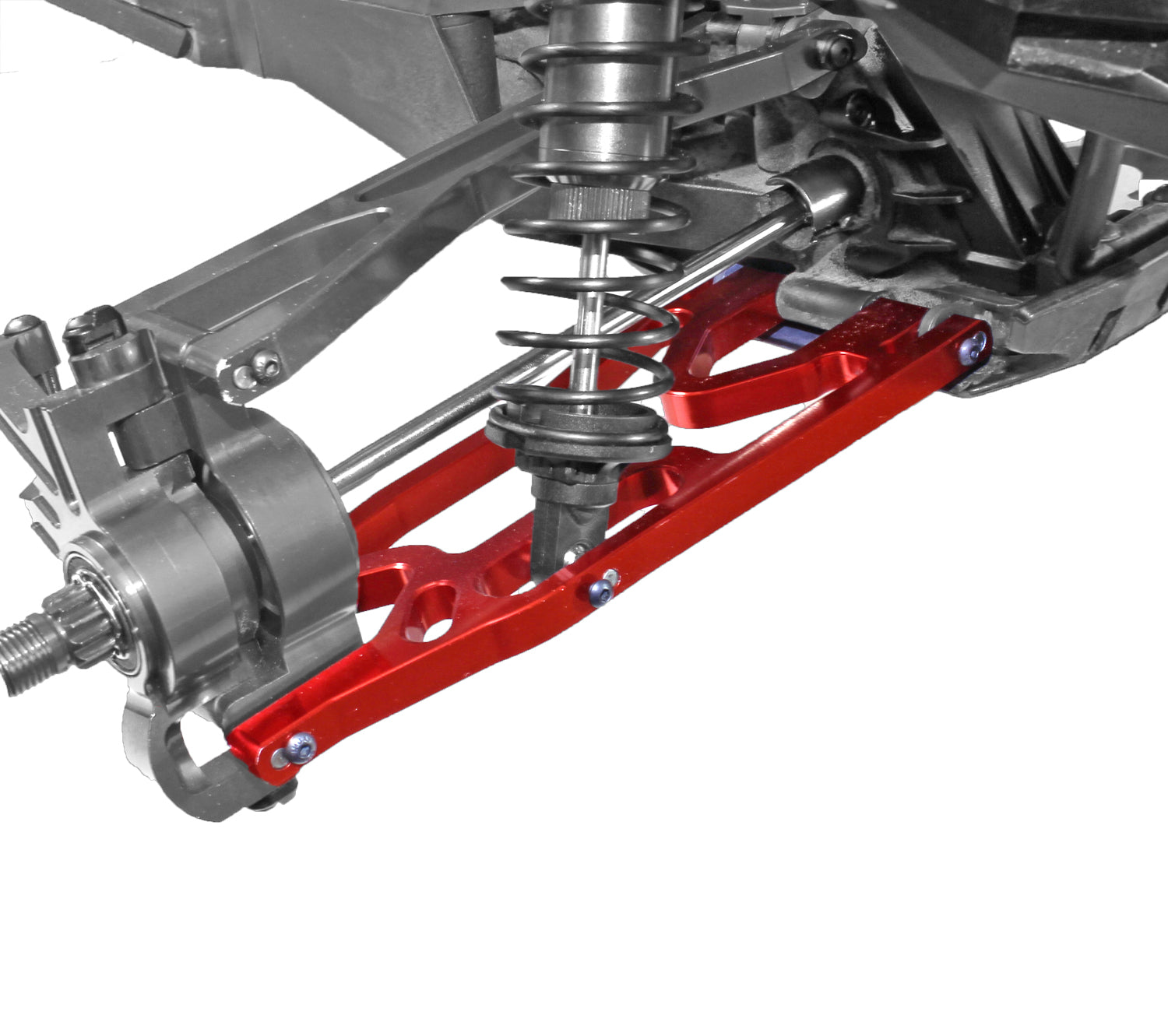 RCE1904R RCE1904R Aluminum Lower Suspension Arm Set, Red, X-Maxx