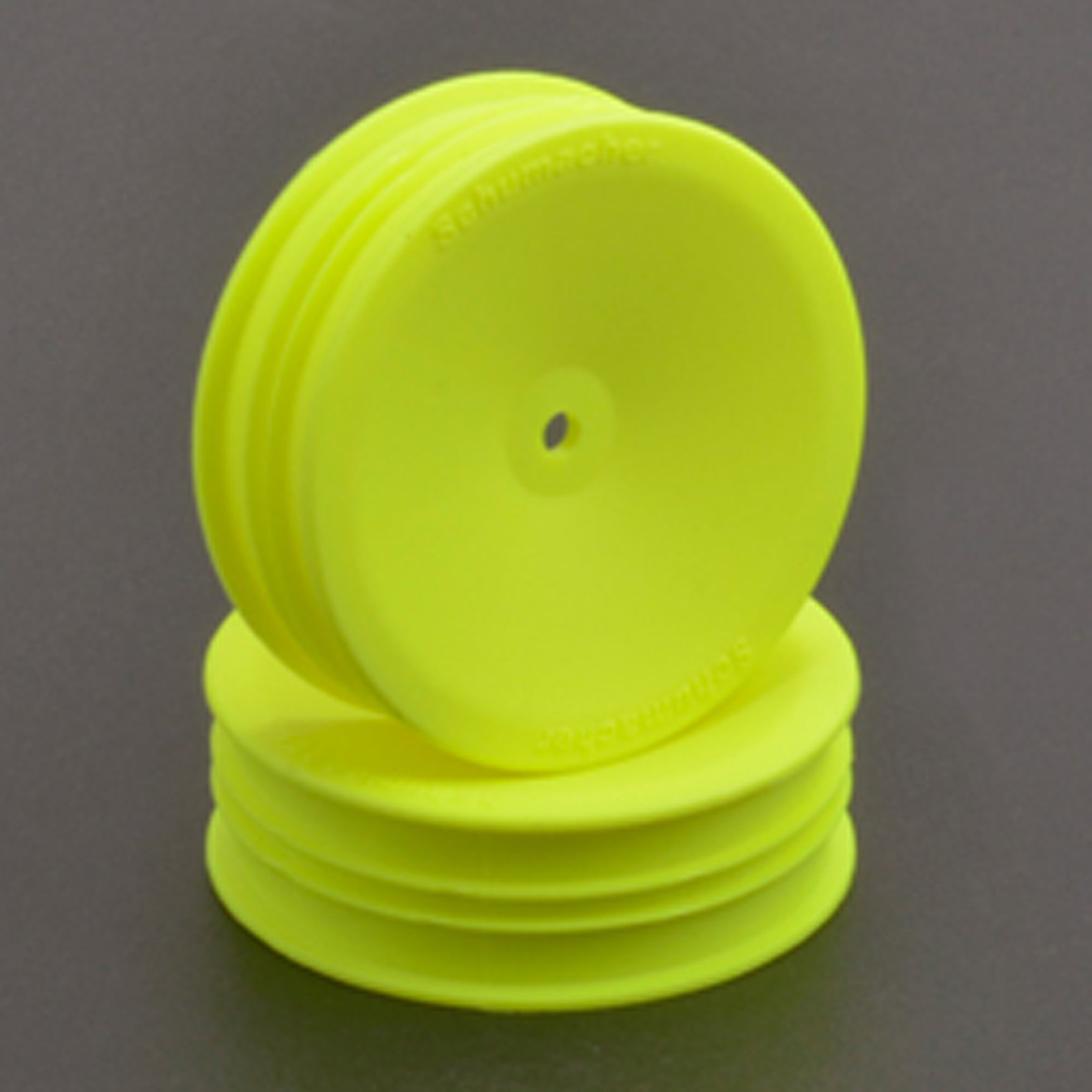 SCHU7454 U7454 Slim Front 1/10 2WD Buggy Wheels, 12mm, Neon Yellow