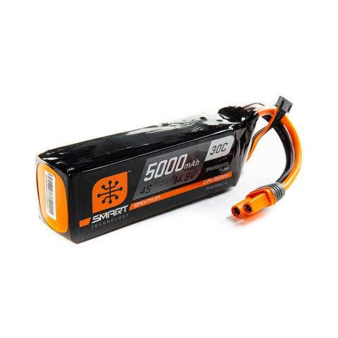 Spektrum SPMX50004S30 Smart 4S 14.8V LiPo Battery, 30C 5000mAh, IC5