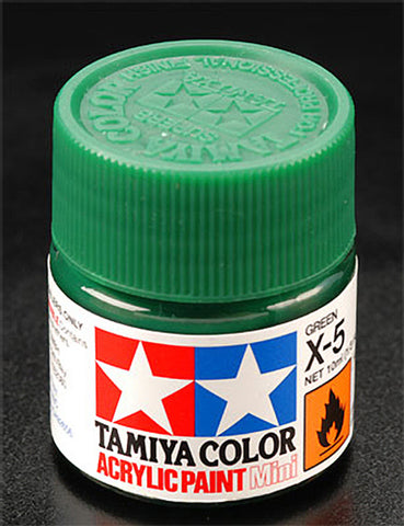 Tamiya 81505 X-5 Acrylic Paint, Green, Mini, 1/3 oz