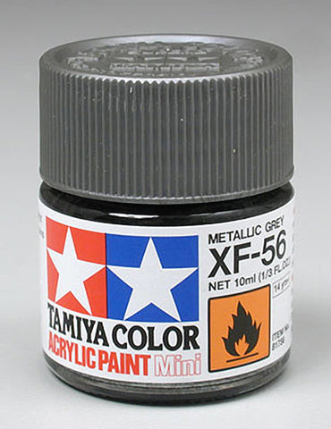 Tamiya 81756 XF-56 Acrylic Paint, Metallic Gray, Mini, 1/3 oz