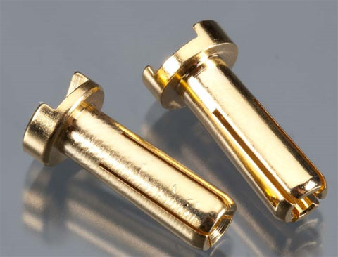 Tq Wire Products 2502 Male Bullet Connector, 4mm/14mm, Low Profile, Gold
