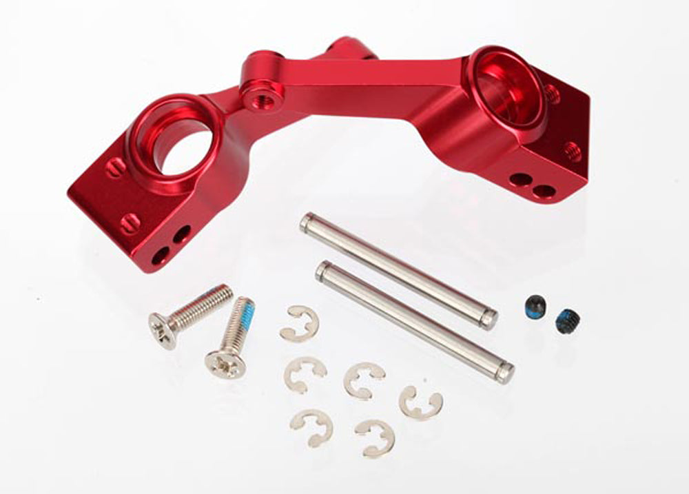 TRA1952A 1952A Rear Aluminum Stub Axle Carrier, Red