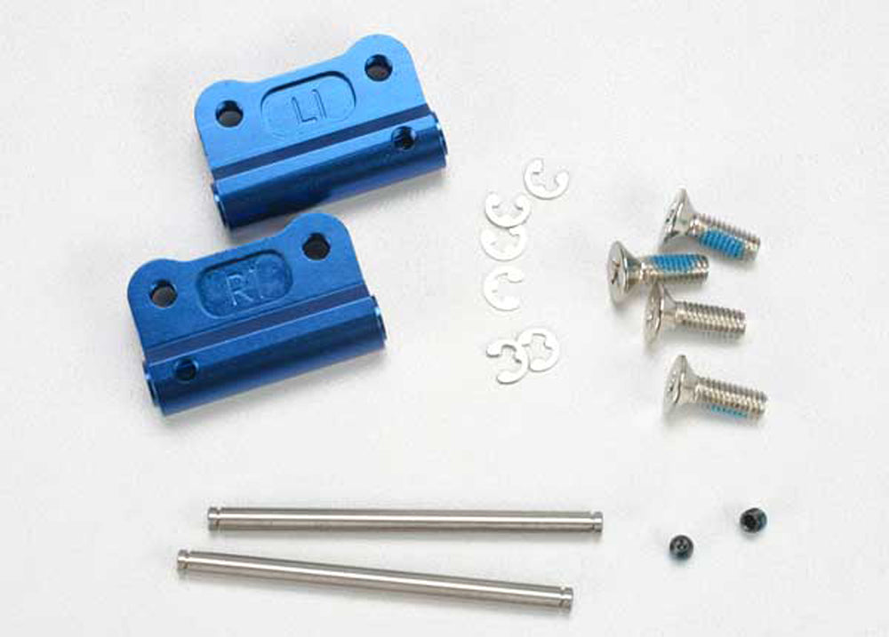TRA2798X 2798X Rear Aluminum Suspension Arm Mounts, +/-1°, Blue