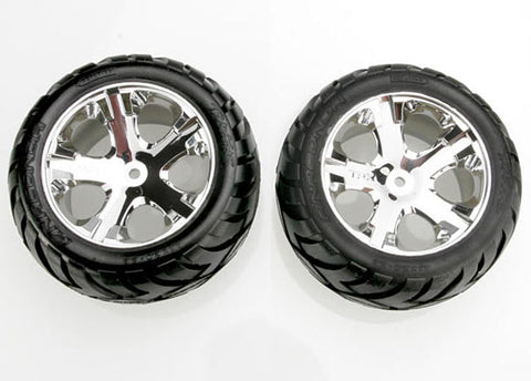 Traxxas 3773 Anaconda Tires, All-Star Wheels, Chrome, Rear