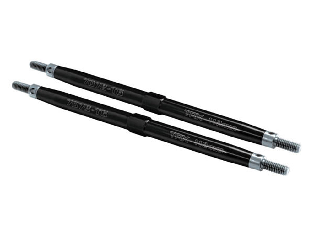 TRA5141A 5141A Front Aluminum Toe Link Turnbuckles, 112mm, Black